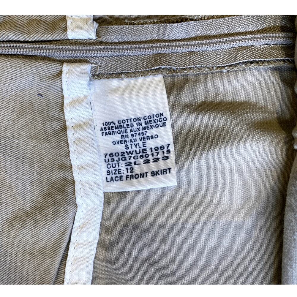 Ralph Lauren Polo Jeans Co. Tan Lace Skirt - Size 12 - Picture 4 of 9